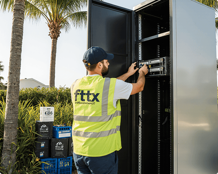 Chantier fibre optique à Cayenne – FTTx InfoConnect